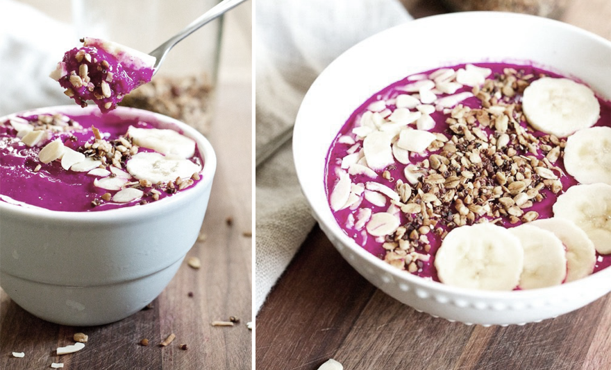 ALMOND BANANA DRAGON FRUIT BOWL