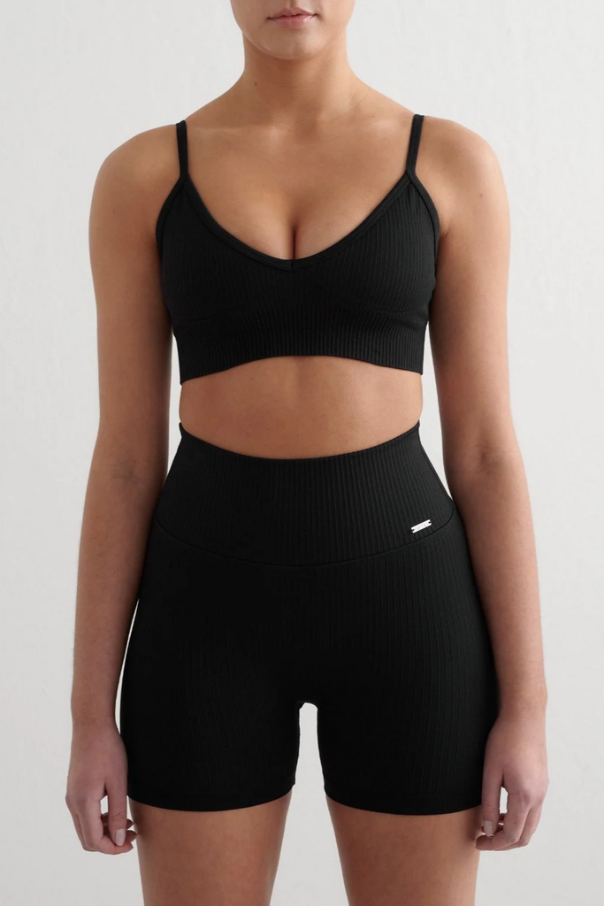 Ribbed Seamless Deep Cut Bra