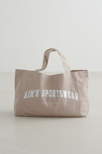 Dark Clay Varsity Tote Bag