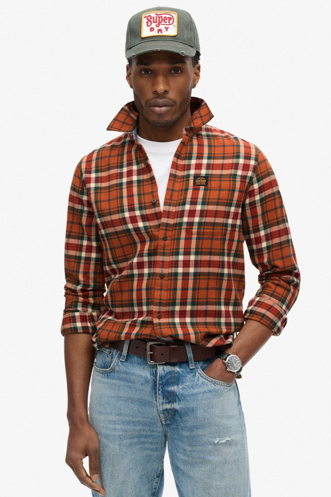 LS Cotton Lumberjack Shirt | Oregon Check Orange