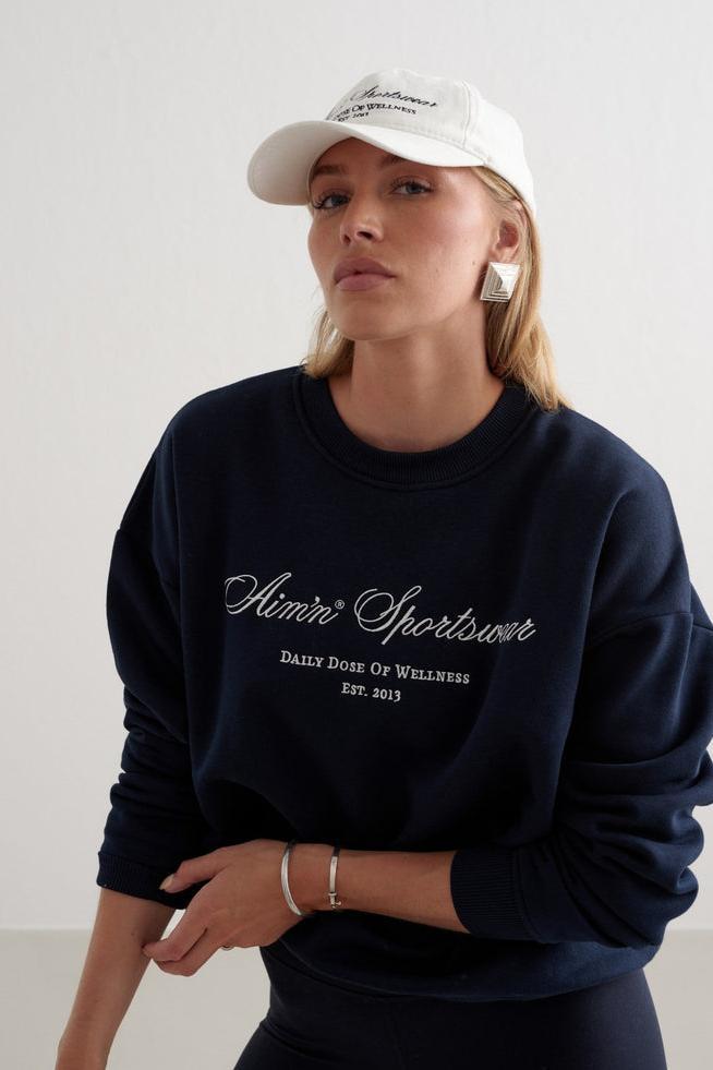 Heritage Sweatshirt | Navy/Off White