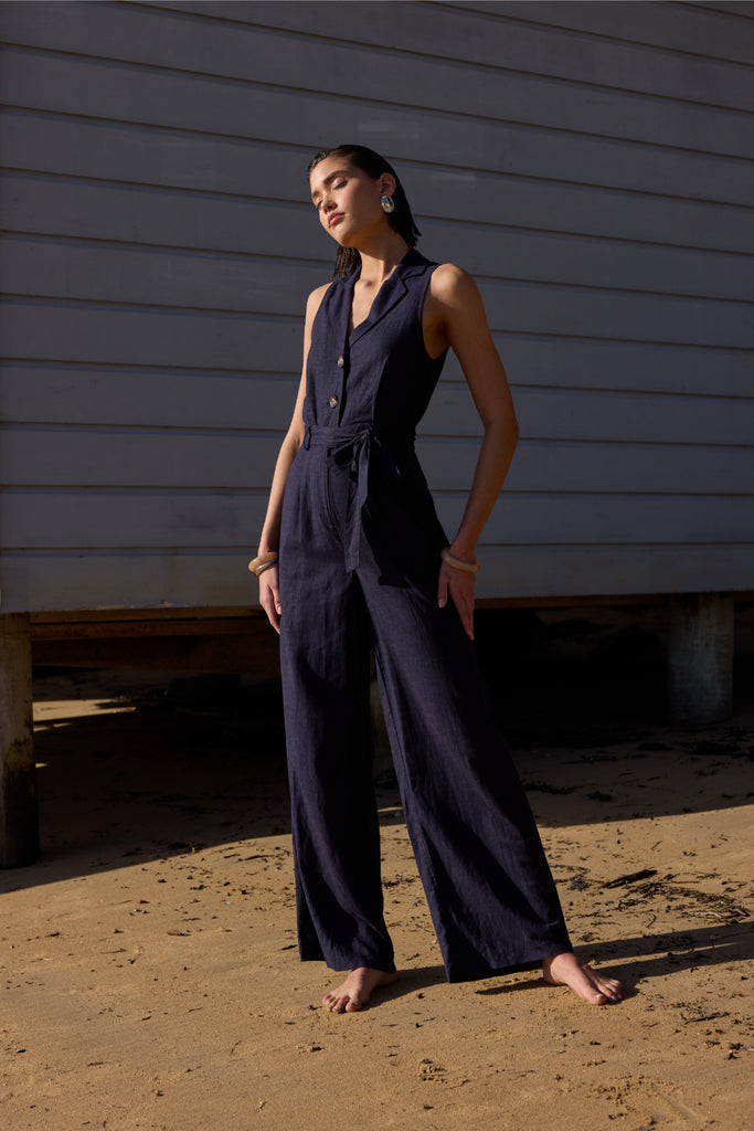 Alora Jumpsuit | Navy