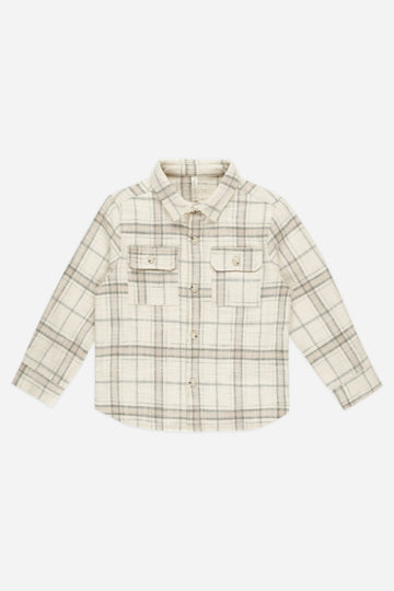 Collared LS Shirt| Rust/Plaid