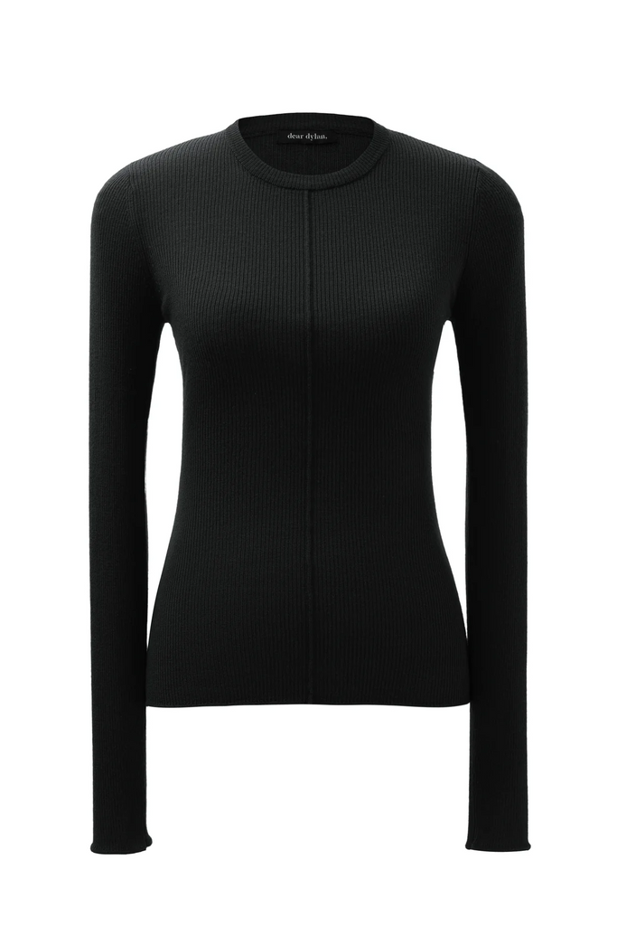 Merino Long Sleeve Knit | Black
