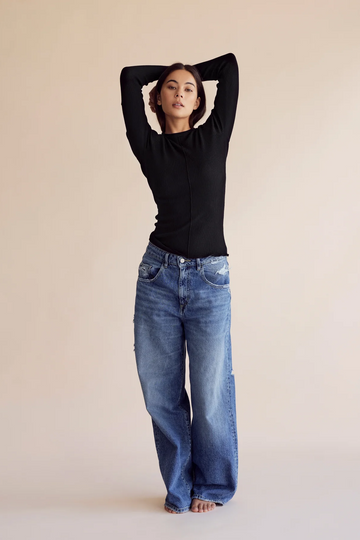 Merino Long Sleeve Knit | Black