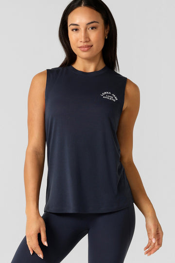 Lotus Muscle Tank | Imperial Blue