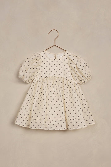 Luna Dress | Flocked Daisy Natural