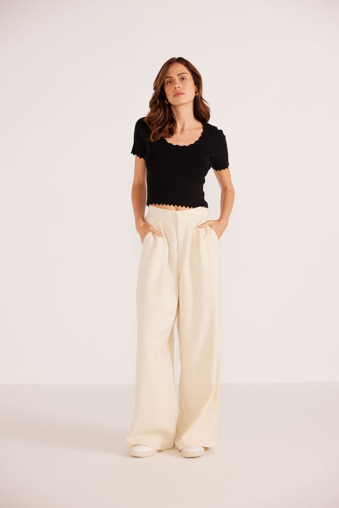 Everly Wide Leg Pant | Cream