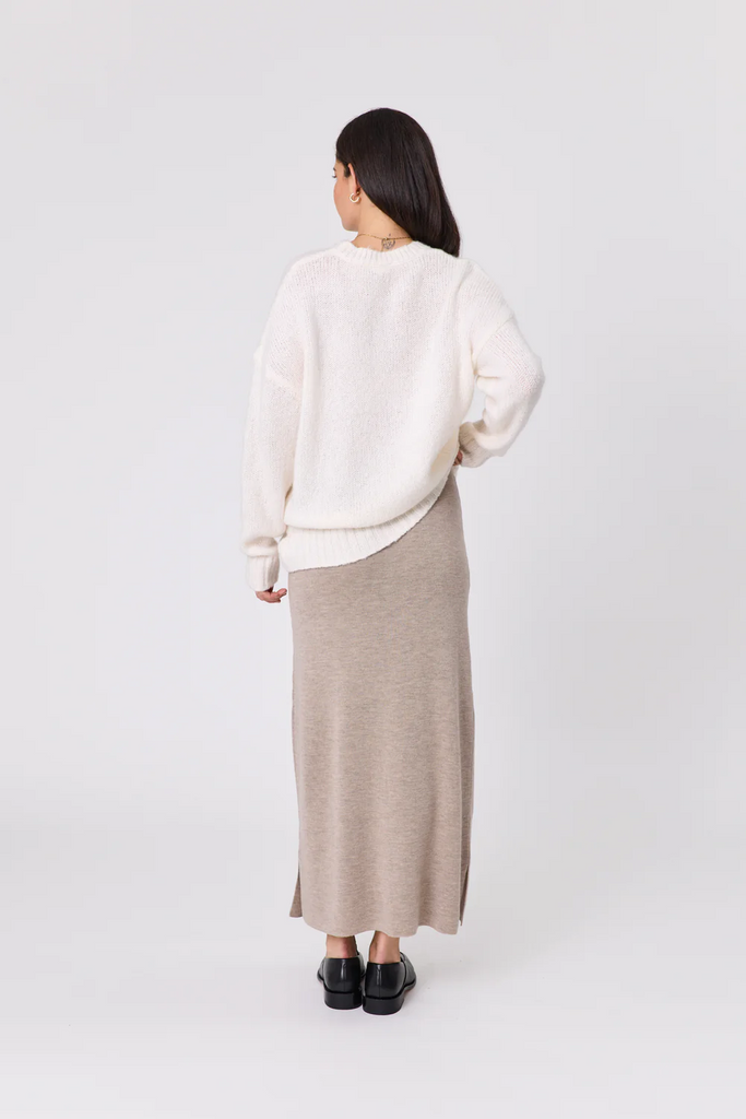 Serene Merino Skirt | Latte