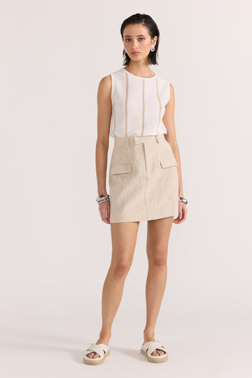 Mason Mini Skirt | Natural Marl