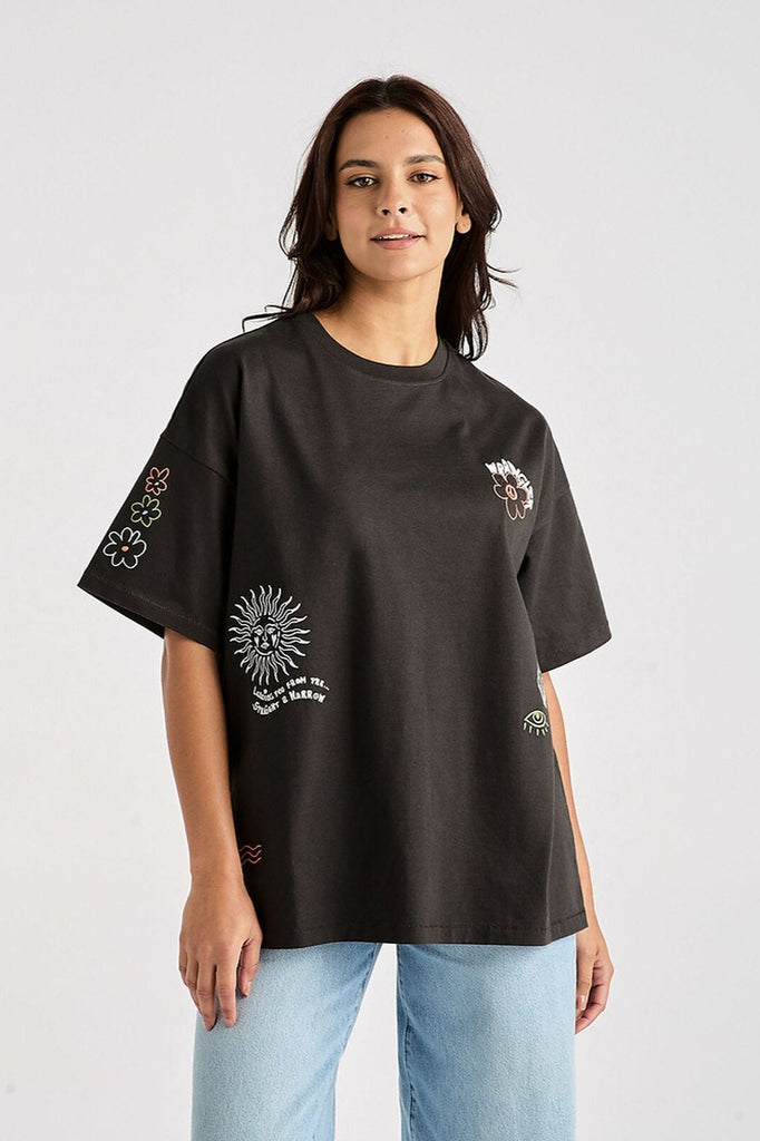 Sun Dream Boxy Slouch Tee | Worn Black