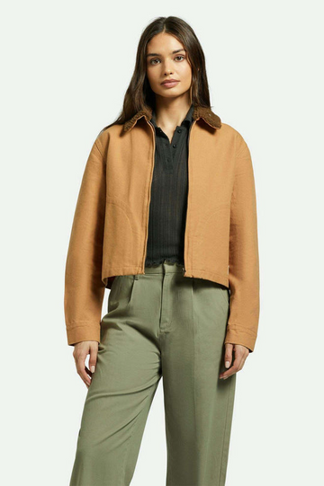 Mechanics W Garage Zip Jacket | Tobacco Brown