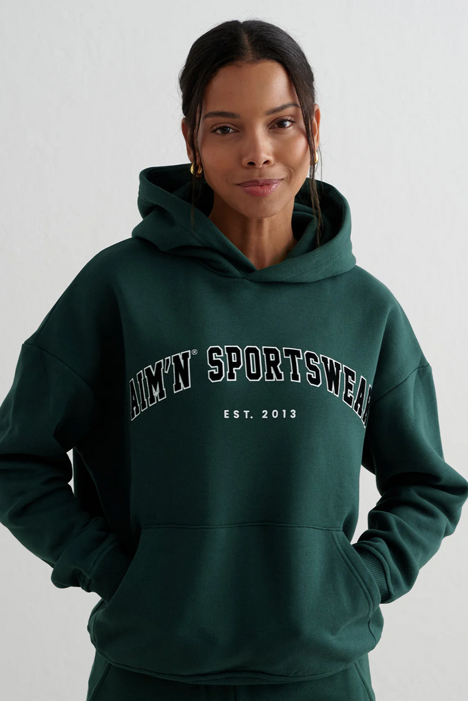 Varsity Sweat Hood | Deep Emerald