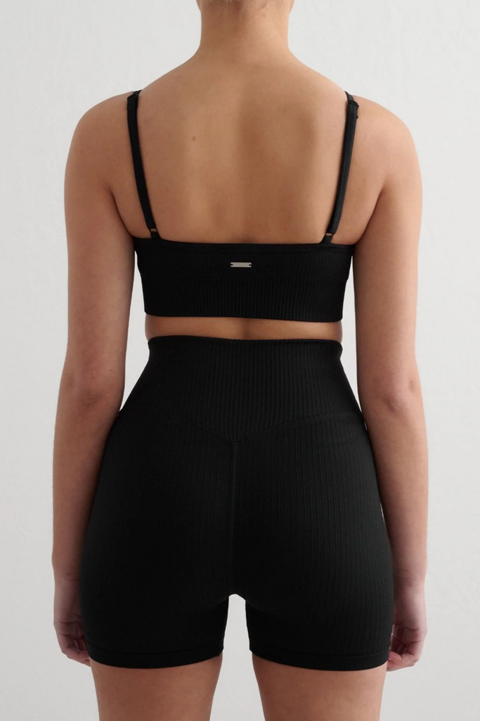 Ribbed Seamless Deep Cut Bra