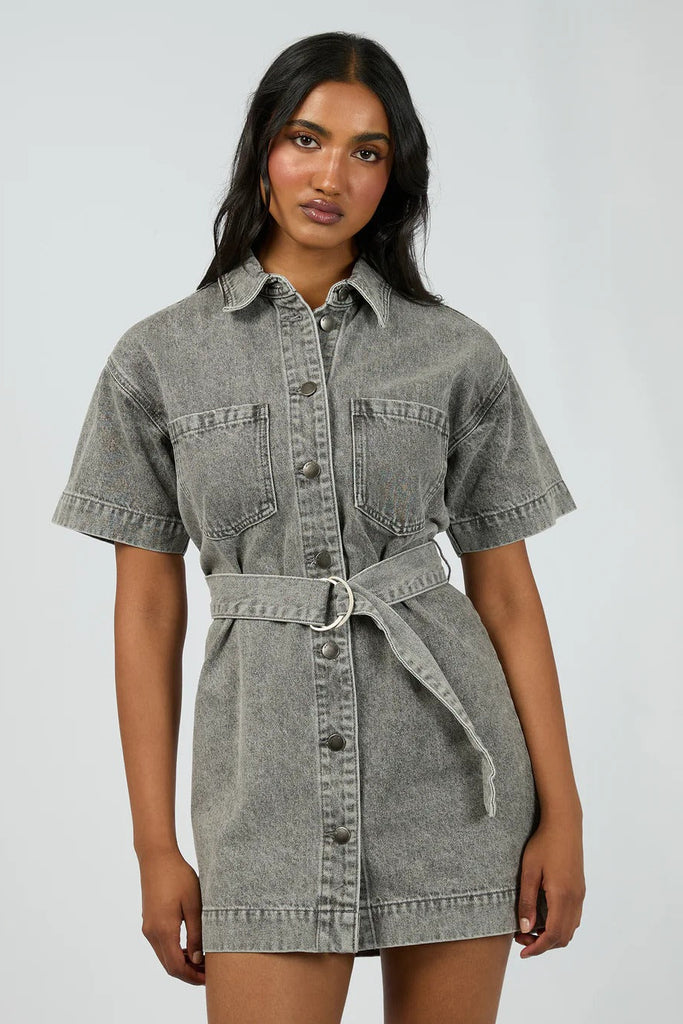 Sunny Denim Dress Ash