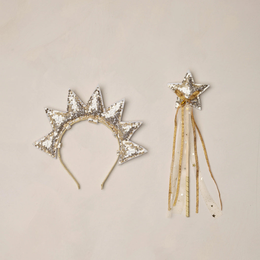 Sun Crown & Wand | Gold