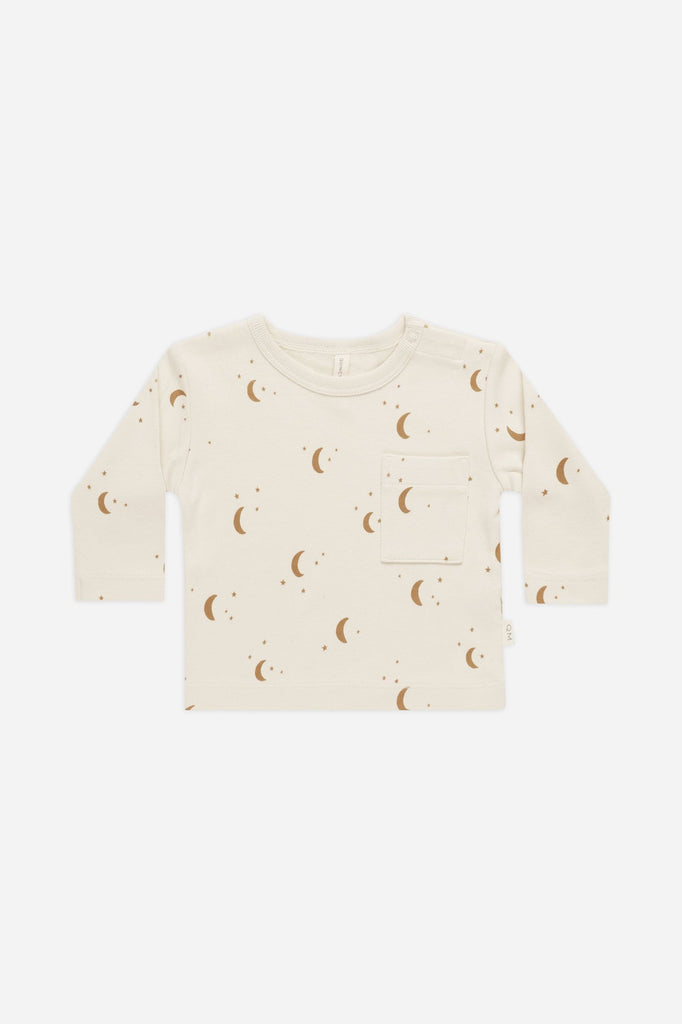 LS Pocket Tee | Moons/Nat