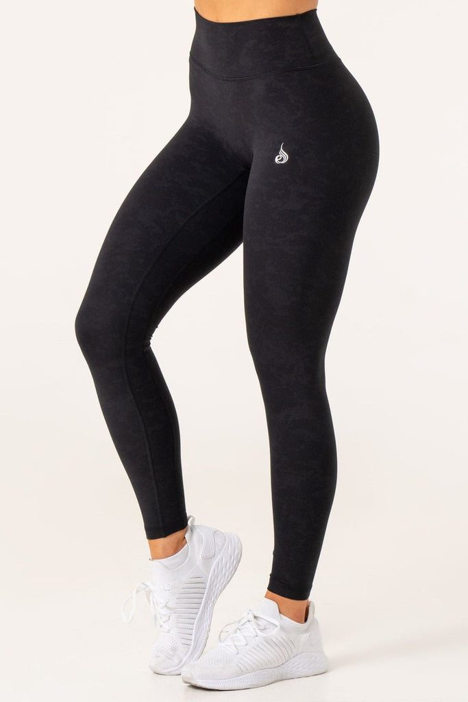 NKD Stonewash High Waisted Leggings | Black Stonewash