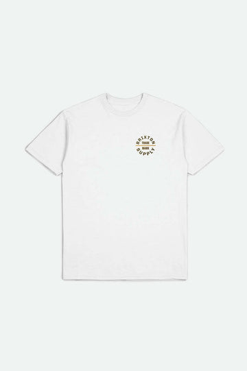 Oath V SS Standard T-Shirt | White/Washed Black/Gold