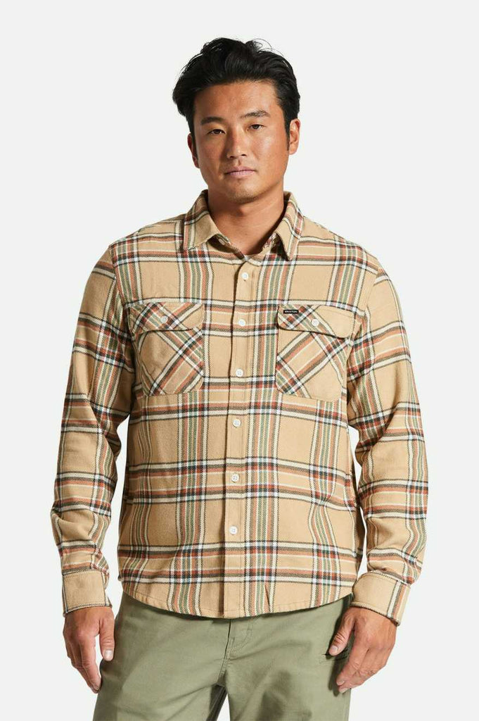 Bowery LS Flannel | Sand/OffWhite/Terra Cotta
