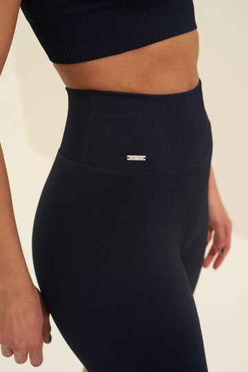 Aim'n Ribbed Biker Short - Navy